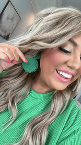 Green earrings