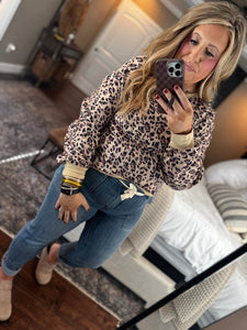 PARCHMENT LEOPARD PRINT TOP M17