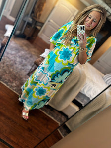 BLUE/YELLOW DRESS -K18