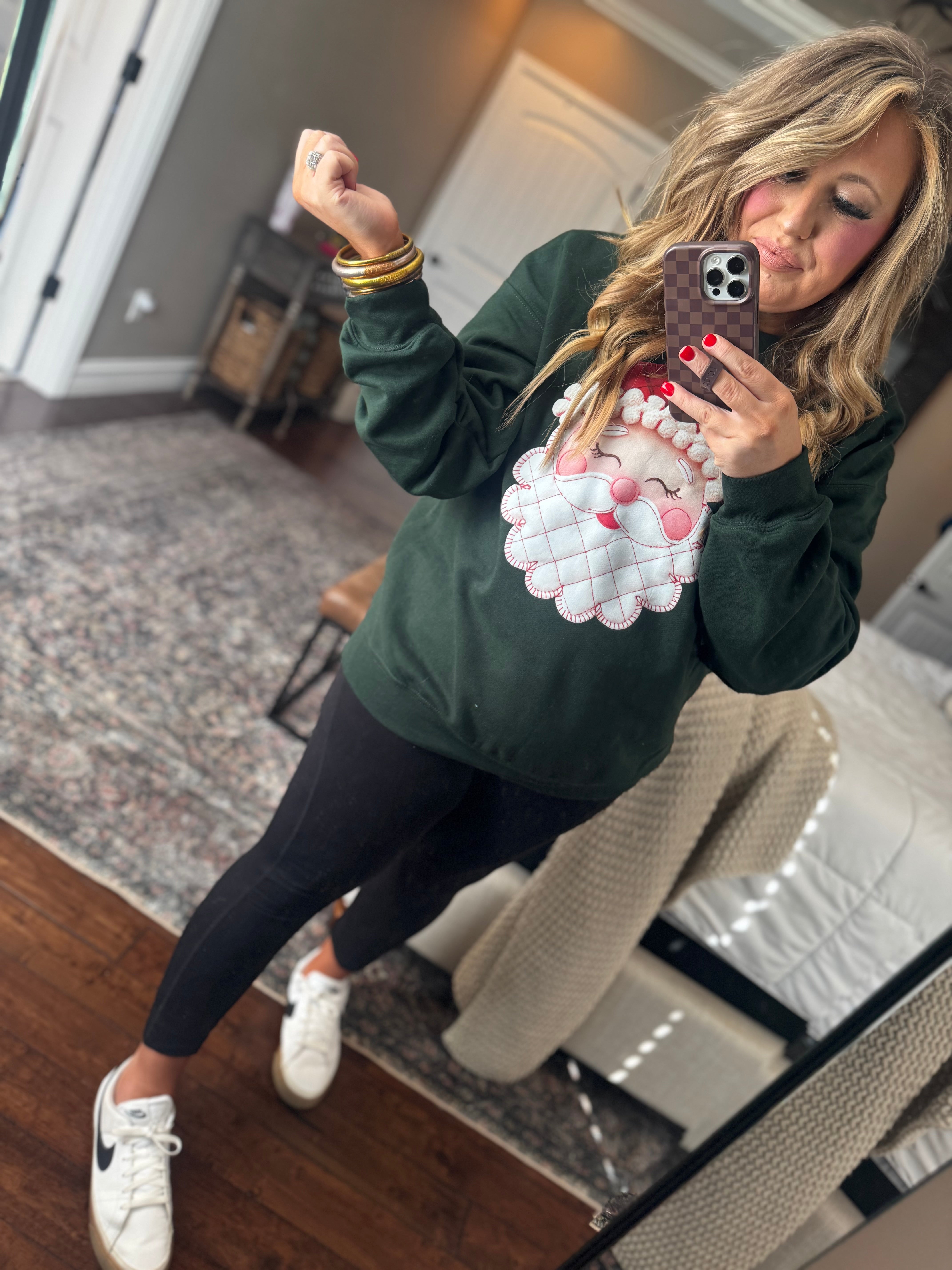 FOREST GREEN SANTA TOP R11