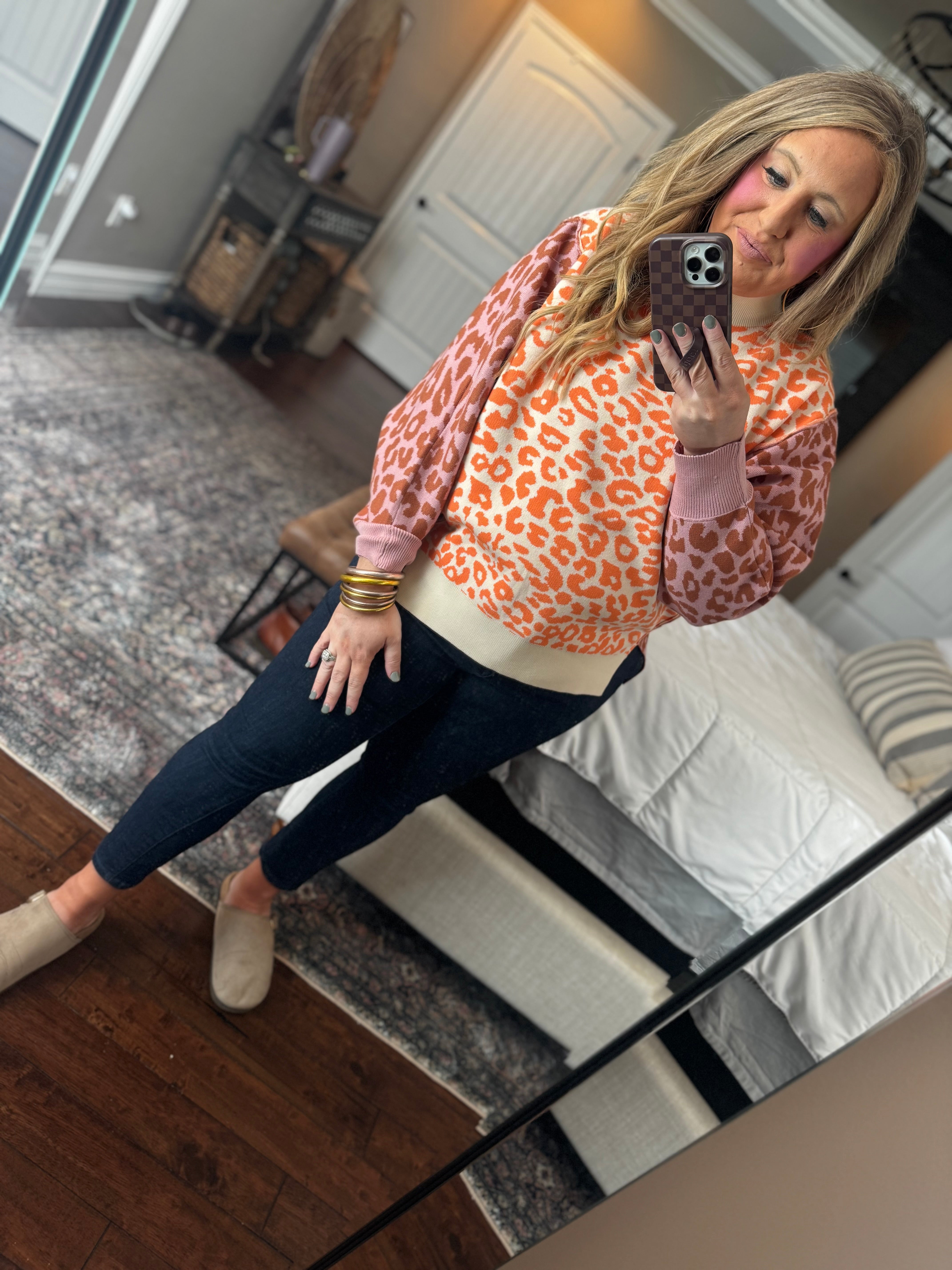 MULTI  LEOPARD PRINT SWEATER P1