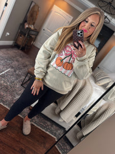 PUMPKIN BOW SWEATSHIRT N8