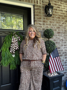 BROWN LEOPARD PRINT SET N1