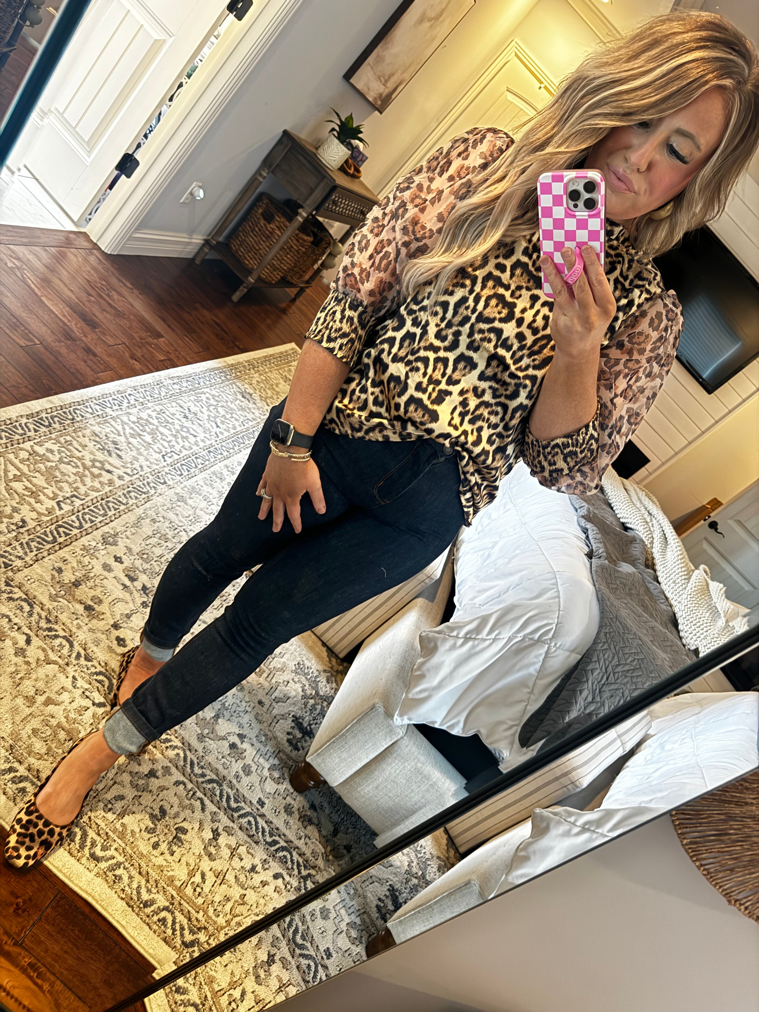 ANIMAL PRINT TOP- 8F