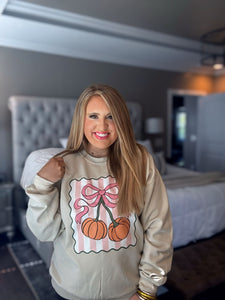 PUMPKIN BOW SWEATSHIRT N8