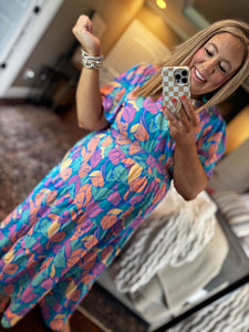 BLUE / TANGERINE DRESS F7