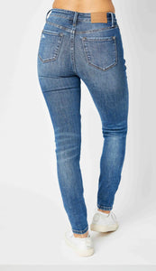 TUMMY CONTROL JUDY BLUE JEANS-DARK WASH