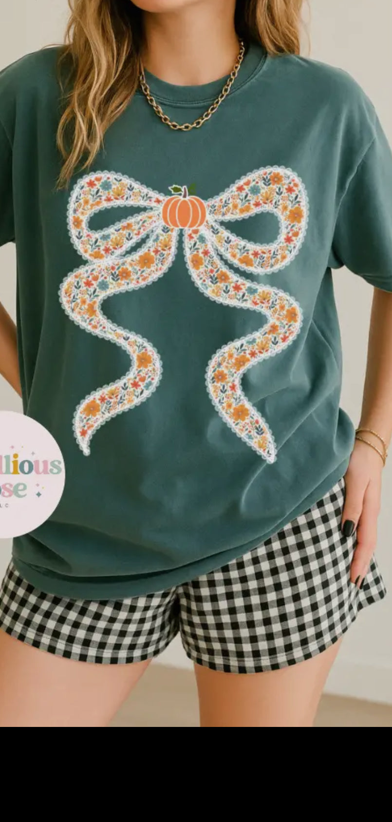 BOW PUMPKIN TEE N14