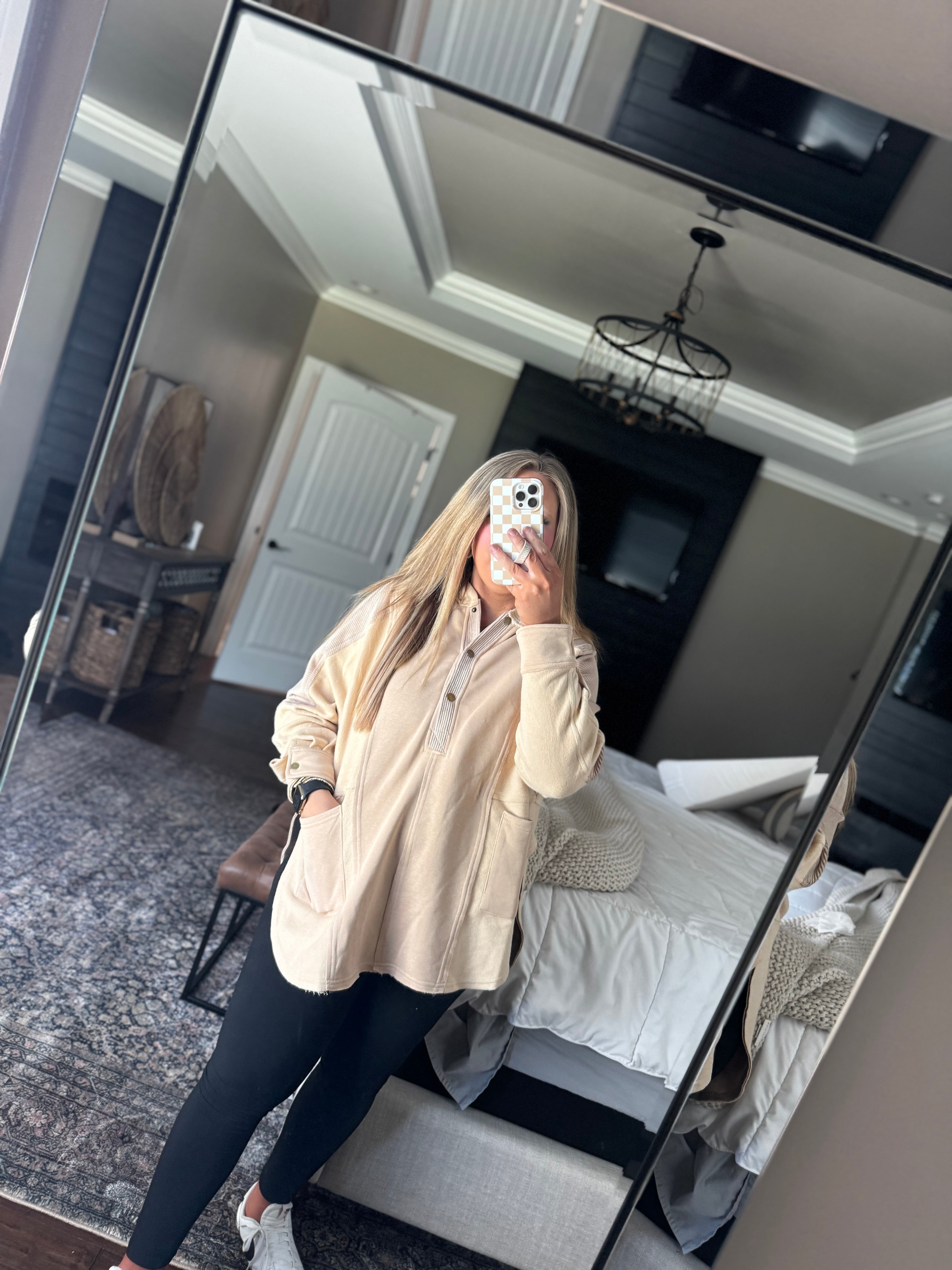 OAT HALF SNAP HOODIE M11