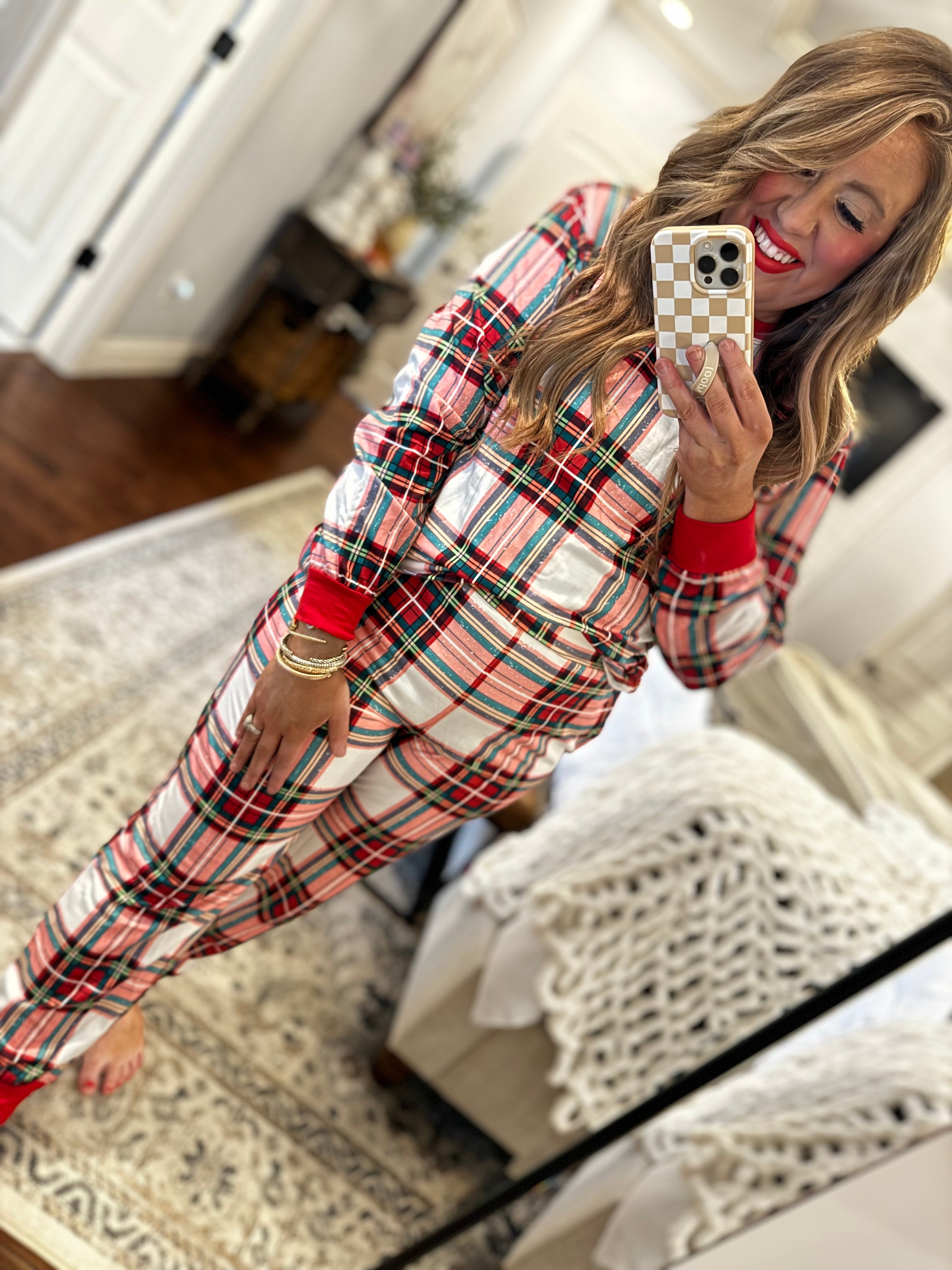 RED PLAID PAJAMAS 29W