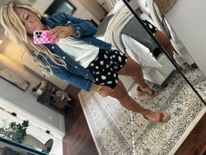 BLACK SPOTTED SHORTS