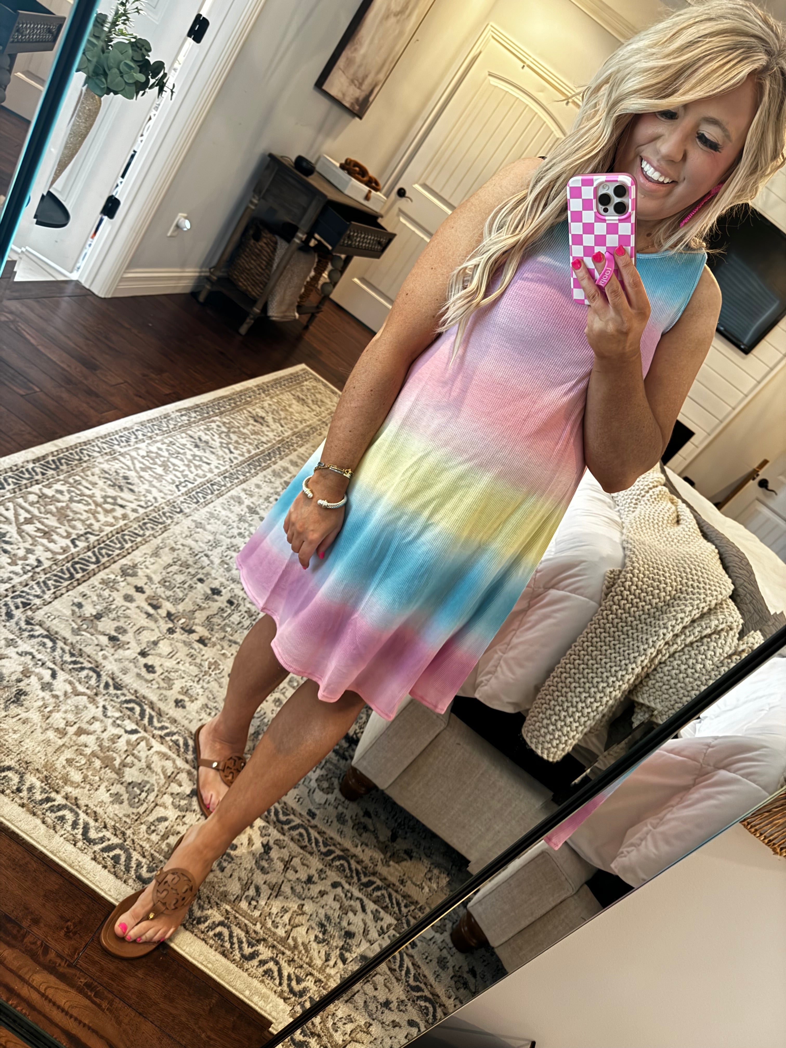 TIE DYE TANK DRESS