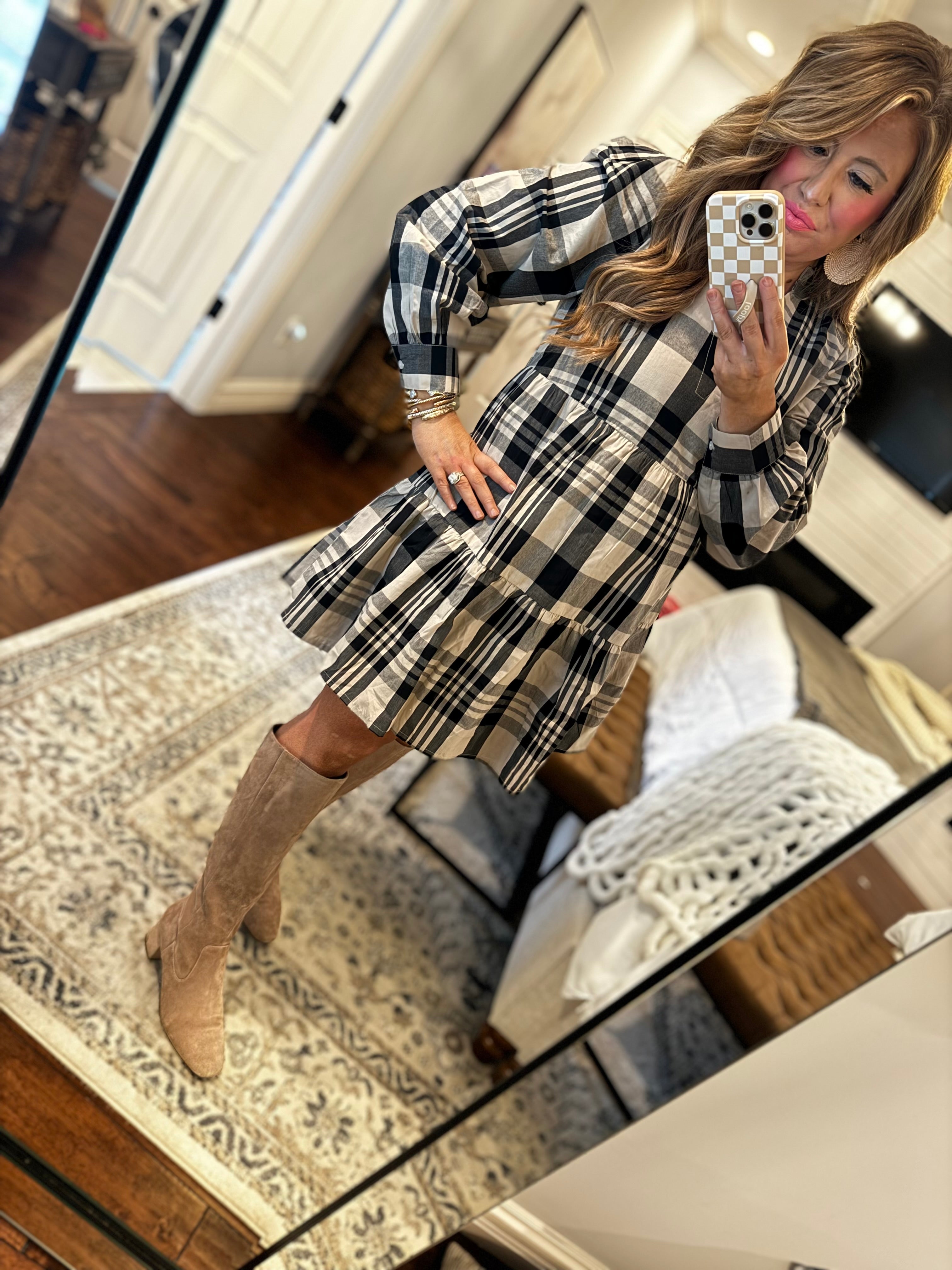 SHANNON PLAID MUDPIE DRESS 11W