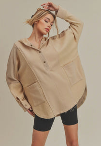 OAT HALF SNAP HOODIE M11