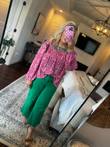 FUCHSIA SPOTTED TOP