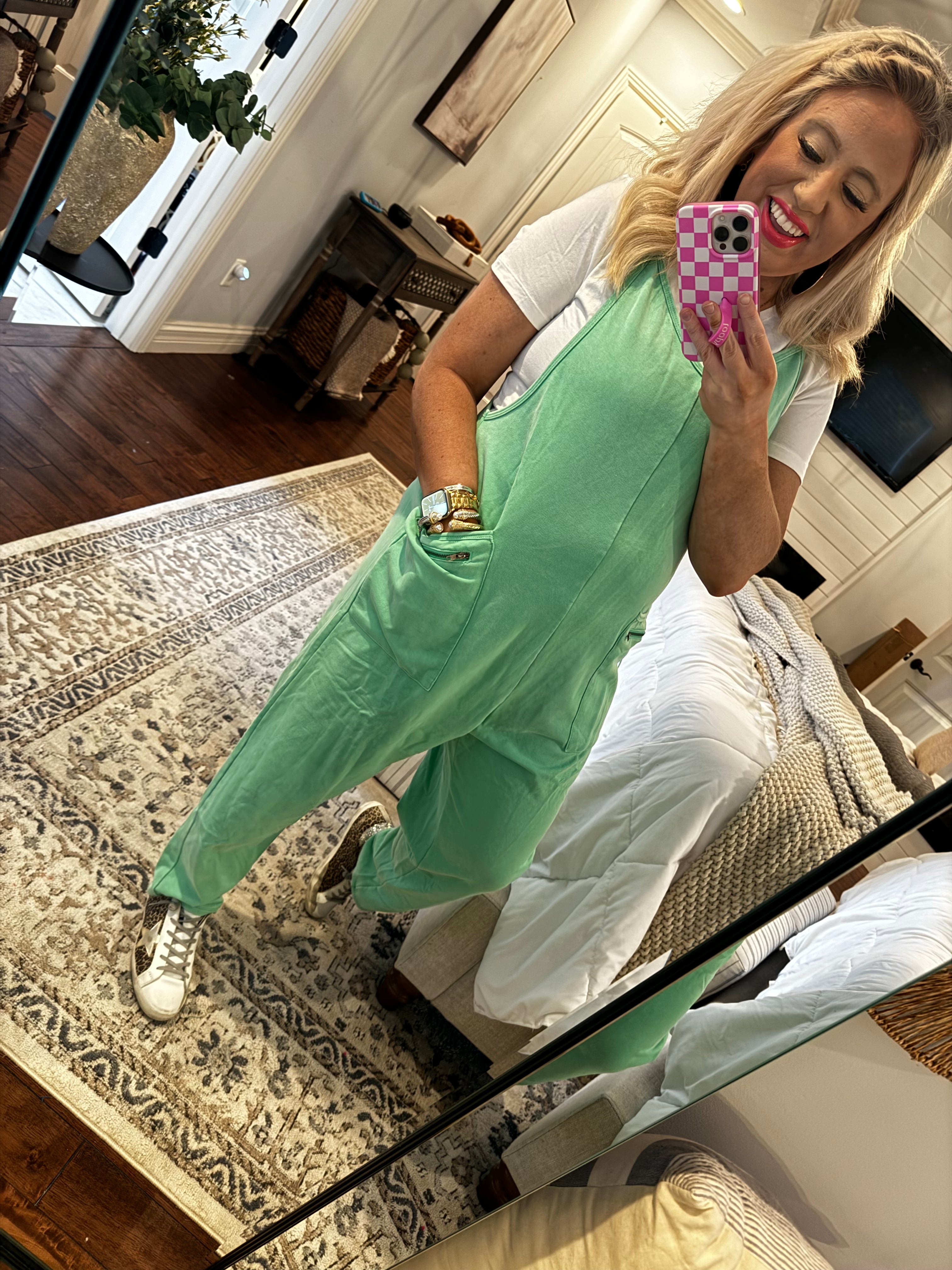 GREEN JUMPSUIT