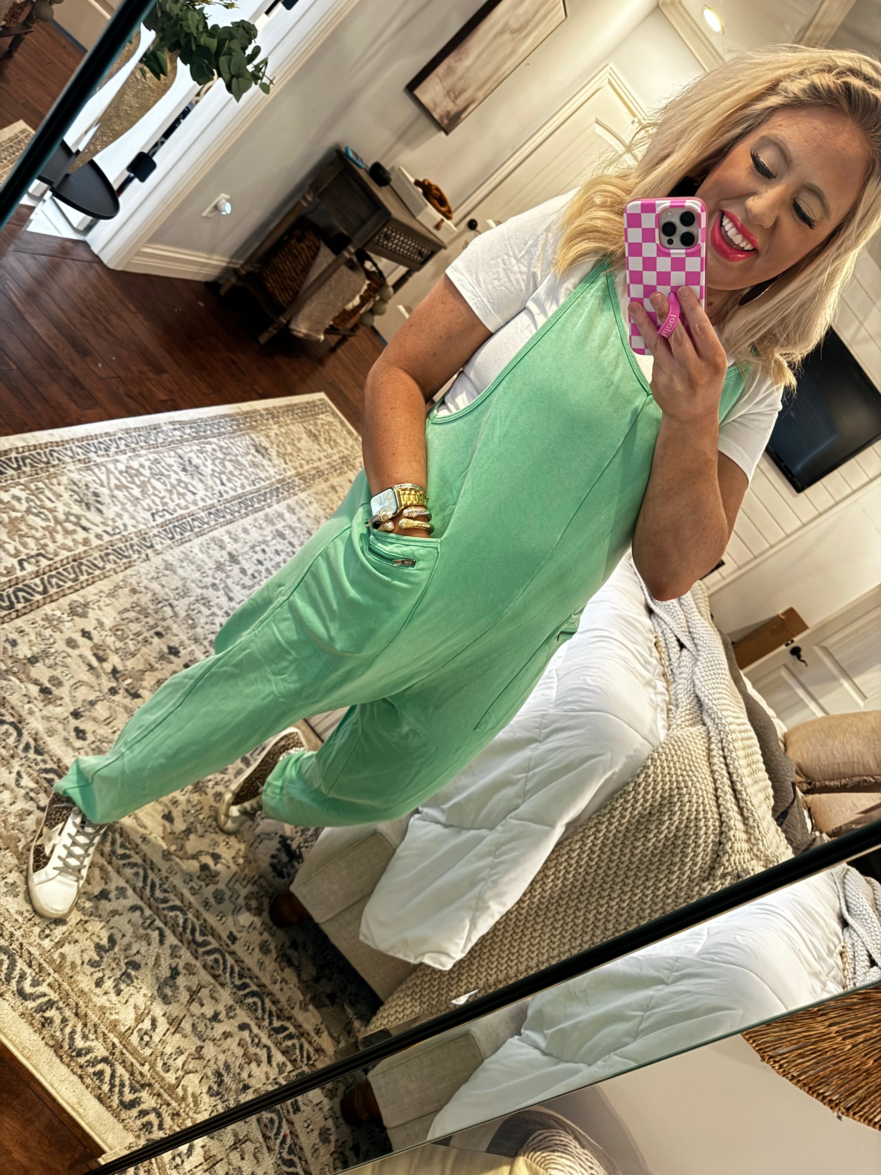 GREEN JUMPSUIT