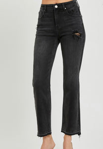 Black risen jeans